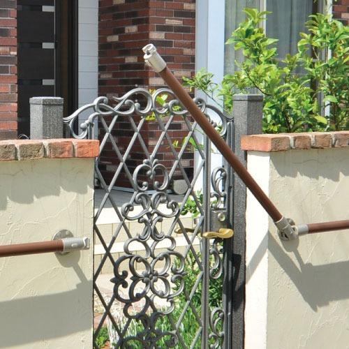 屋外用手すり BAUHAUS フリーRレール 遮断機式受側壁付ブラケット マツ六 [BJ-112DB] ダークブロンズ 4トン配送 車上渡し 法人様事務所入限定 メーカー直送 |  | 02