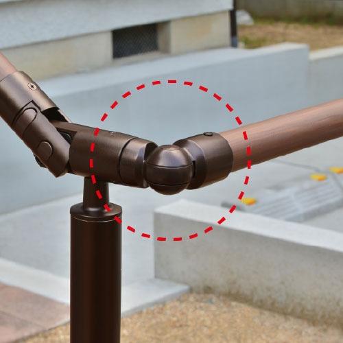 屋外用手すり BAUHAUS フリーRレール 遮断機式用自在ジョイント マツ六 [BJ-118DB] ダークブロンズ4トン配送 車上渡し 法人様事務所入限定 メーカー直送 |  | 02