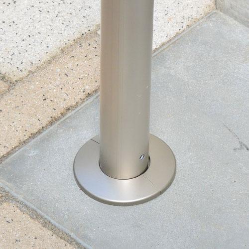 屋外用手すり BAUHAUS フリーRレール 埋め込み式支柱用化粧カバー後付け マツ六 [BJ-126DB] 4トン配送 車上渡し 法人様事務所入限定 メーカー直送 |  | 01