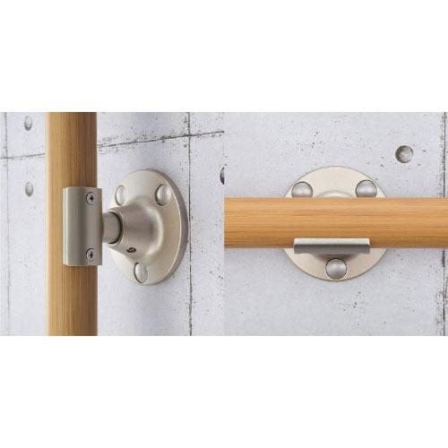 屋外用手すり BAUHAUS フリーRレール 壁付ブラケット縦型 マツ六 [BJ-168DB] ダークブロンズ 4トン配送 車上渡し 法人様事務所入限定 メーカー直送 |  | 02