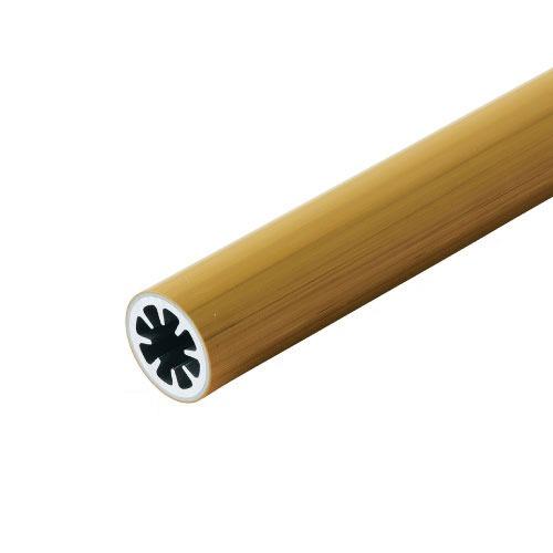 屋外用手すり BAUHAUS フリーRレール 直棒手すり 2m マツ六 [BJ-20WN] Φ34×2000mm 木目ナチュラル 4トン配送 車上渡し 法人様事務所入限定 メーカー直送 | 