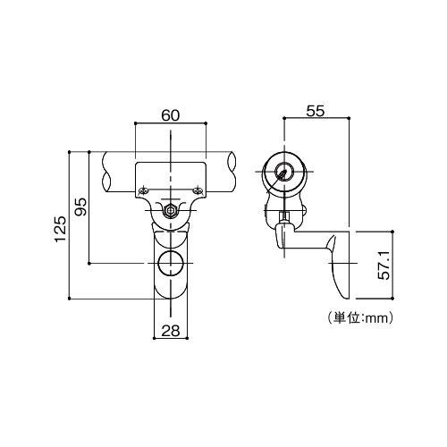 屋外用手すり BAUHAUS フリーRレール E壁付ブラケット マツ六 [BJ-57ST] ステンカラー色 1本ねじ止め4トン配送 車上渡し 法人様事務所入限定 メーカー直送 |  | 01