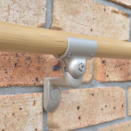 屋外用手すり BAUHAUS フリーRレール E壁付ブラケット マツ六 [BJ-57ST] ステンカラー色 1本ねじ止め4トン配送 車上渡し 法人様事務所入限定 メーカー直送 |  | 02