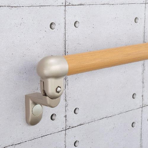 屋外用手すり BAUHAUS フリーRレール E壁付エンドブラケット マツ六 [BJ-78ST] ステンカラー色 4トン配送 車上渡し 法人様事務所入限定 メーカー直送 |  | 02