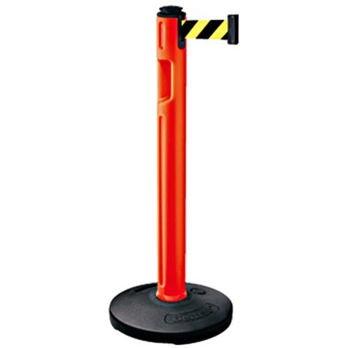 屋外型ベルトリール φ89×H993mm カラー:ベルト黄黒 [BR-500R(YB)] サンポール 受注生産品 キャンセル不可 納期約1ヶ月 メーカー直送 | 