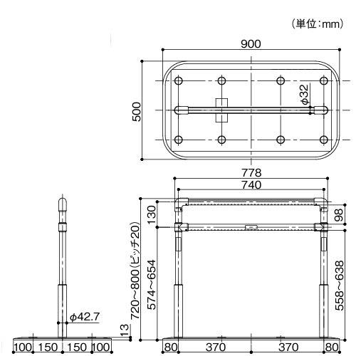室内用 たよレール N04 マツ六 [BZ-N04] ベットからの起き上がり・ソファからの立ち上がりをサポート 4トン配送 車上渡し 法人様事務所入限定 メーカー直送 |  | 01