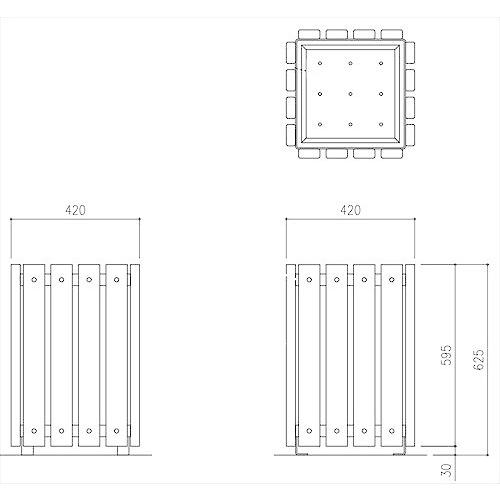 ひのき材屑入れ ゴミ箱 [CB-42DN] 天然木 ひのき モリマーキンキ メーカー直送 |  | 01