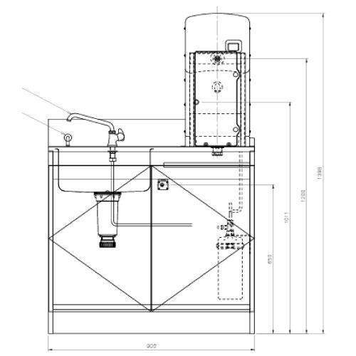 調乳用温水器 Combi 70℃対応調乳用浄水・温水器CH22-3 シンク一体タイプ コンビウィズ [CH22-3] ホワイト 法人様限定 メーカー直送 |  | 02