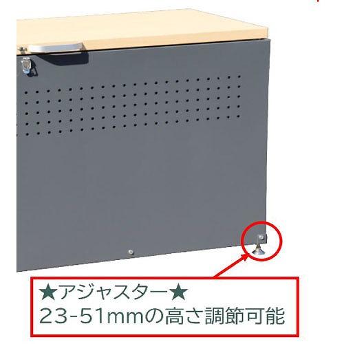 ダストボックス W900×D500×H665 木目×ブラック [DBW-90BK] エアーダンパー 通気性確保 鍵穴付 カラス対策 ダイマツ 法人様限定 メーカー直送 |  | 05