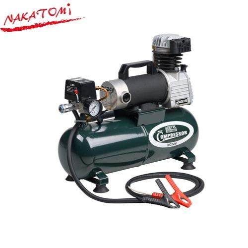 エアーコンプレッサー DC24V/24 ナカトミ [DCP-24BC] 小型・軽量 タンク容量8L エアー工具 法人様限定 メーカー直送 | 