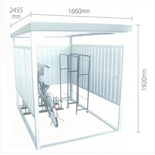 多目的万能物置 [DM-11] 間口1600×奥行2400mmタイプ ショートパネルタイプ 休憩所 自転車置き場 物置 ダイマツ 4トン車配送  法人様限定 メーカー直送 |  | 01