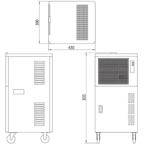 コンプレッサー式除湿機 湿度制御付き ナカトミ [DM-15C] 除湿能力約28L/約33L/日(50/60Hz) 単相100V タンク容量15L 法人様限定 メーカー直送 |  | 02