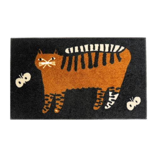 マット ねこさんぽ ブラウン 45 x 75 cm [EC00004] emoemo クリーンテックス   メーカー直送 | 