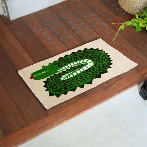 マット ワニ グリーン 45 x 75 cm [EC00005] emoemo クリーンテックス   メーカー直送 |  | 01