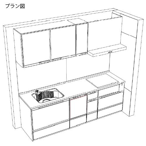 関西エリア限定商品 システムキッチン Edel エーデル タカラスタンダード [edeli02] I型 W2400mm 食洗機付 加熱機器なし  メーカー直送 |  | 01