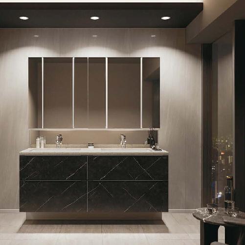 洗面化粧台 ELEENA エリーナ 間口1650mm タカラスタンダード 3面鏡 2段