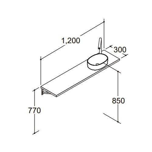 洗面化粧台 エスタ 間口1200mm LIXIL リクシル [esta02] ベッセル手洗タイプ マットホワイト 4トン配送 メーカー直送 |  | 01