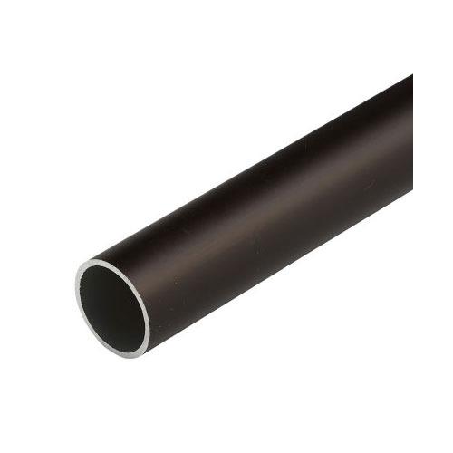 屋外用手すり ストレートEZレール 38アルミ支柱 2.3m マツ六 [EZ-03DC] Φ38×2300mm ダークチョコ 4トン配送 車上渡し 法人様事務所入限定 メーカー直送 | 