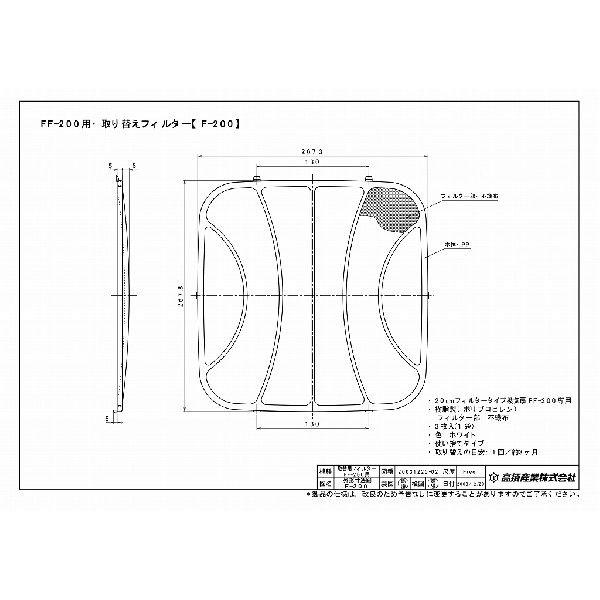換気扇交換用フィルター 20cm 3枚入り [F-200] 高須産業 |  | 01
