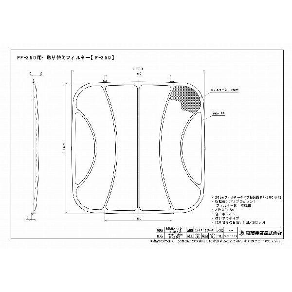 換気扇交換用フィルター 25cm [F-250] 高須産業 |  | 01