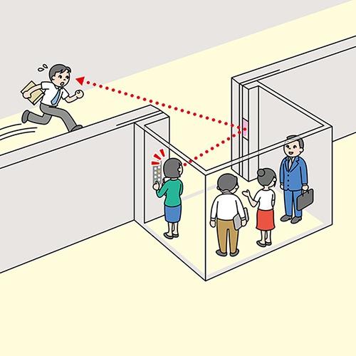 安全ミラー FFミラーかご用 室内設置専用 [F8BN] ミラー 安全用品 防犯ミラー 衝突防止 コミー Komyメーカー直送 |  | 03