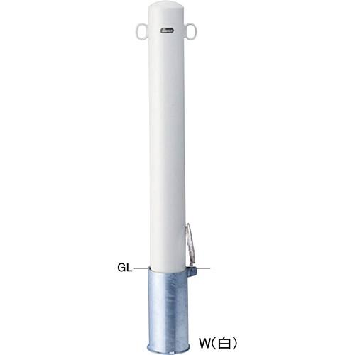 ピラー車止め スチール 両フック φ114.3(t4.5)×H850mm カラー:黄 [FPA
