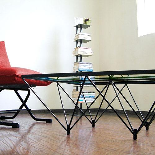 ルネセイコウ ガラステーブル モダン リビング ローテーブル ブラック