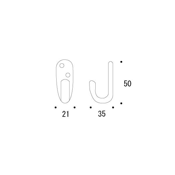 真鍮 フック(MLシリーズ) 古色 アンティーク ブラス 雑貨 [610043] ゴーリキアイランド |  | 01