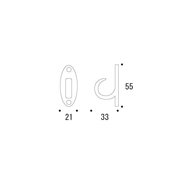 真鍮 フック(カーテンシリーズ)M 古色 アンティーク ブラス 雑貨 [610049] ゴーリキアイランド |  | 01