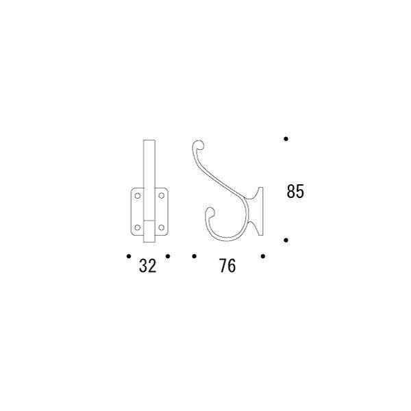 爆買 真鍮 フックコート(Mシリーズ) 古白色 アンティーク ブラス 雑貨 [610057] ゴーリキアイランド |  | 01