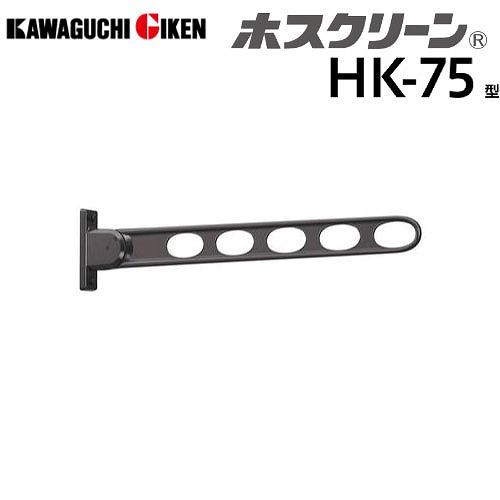 窓壁用物干 ホスクリーン HK型 3段階角度調整タイプ 長さ746mm ダークブロンズ [HK-75-DB] 木下地取付パーツ付属 室外物干し 川口技研 | 