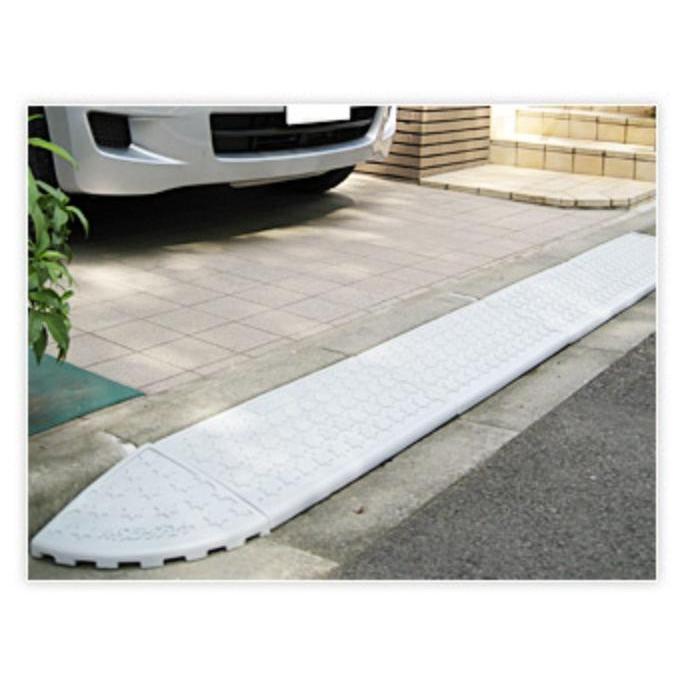 段差スロープ ハイステップコーナー [HSL-100] ホワイトグレー 100mm段差用 段差スロープ 駐車場 プラスチック ミスギ MISUGI |  | 02