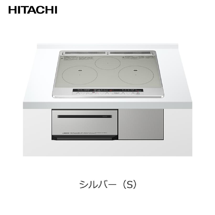 HITACHI 日立 HT-M7STF(S) ビルトイン3口IHクッキングヒーター　鉄・ステンレス対応幅60ｃｍ シルバー 単相200V IHクッキングヒーター 3口IH 鉄・ステンレス対応 日立 [ HT-M7STF(S