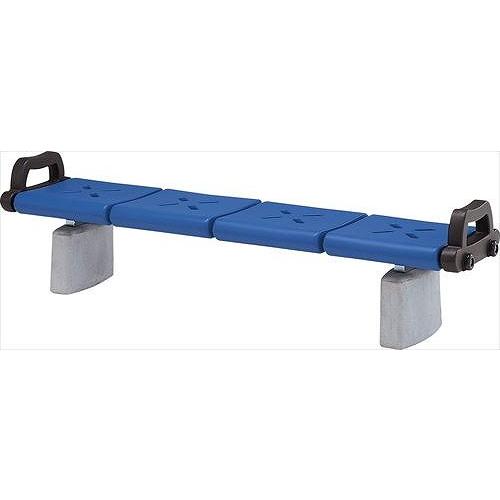 樹脂ベンチ KB-71シリーズ 背なし コンクリート脚 [KB-7204C] ブルー モリマーキンキ メーカー直送