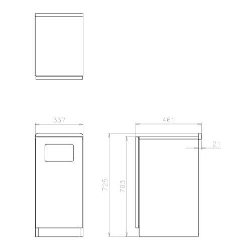紙おむつ専用ゴミ箱 Combi エンジェルKミニダストボックスKD32 コンビウィズ [KD32] ナチュラル W337×D461×H725 法人様限定 メーカー直送 |  | 02
