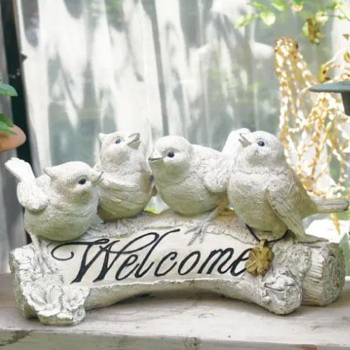 ガーデンオーナメント Bird バード 小鳥 [KH-60868] ウェルカムオーナメント 玄関先 可愛い キュート キシマ雑貨 |  | 01