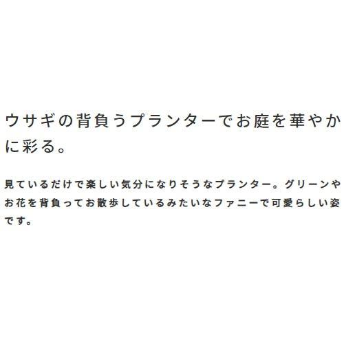 プランター Rabbit's Farm ラビッツファーム Lサイズ [KH-60972] ウサギの背負うプランター ファニー 可愛らしい姿 キシマ雑貨 |  | 02