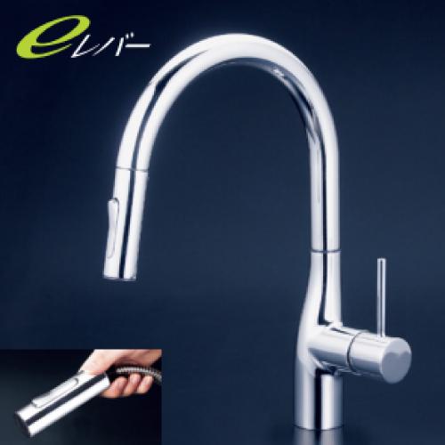 KVK シャワー混合水栓(KM6061EC) KVK シングルシャワー付混合栓(eレバー) [KM6061EC] 水栓金具