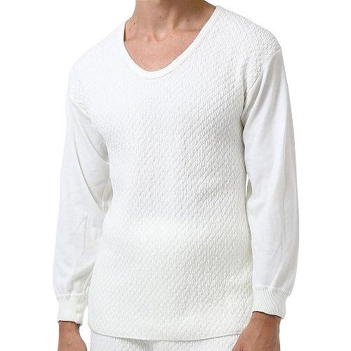 【正規品】ひだまり極 紳士長袖Ｕ首シャツM　KW901 箱無し特価 ひだまり本舗本店｜極 紳士長袖U首シャツ詳細