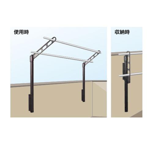 腰壁用物干 ホスクリーン LP-55型 ポール上下式 ハイグレードタイプ 2本組セット 長さ550mm [LP-55-W] ホワイト 取付パーツ別途 川口技研 |  | 03