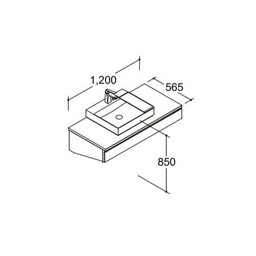洗面化粧台 LUMISIS ルミシス ベッセルタイプ 間口1200mm リクシル