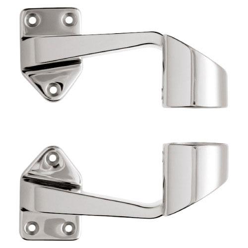 屋内用手すり BAUHAUS 32ステンロストワックス手すり オフセットブラケット 上下セット マツ六 [LW-09] 4トン配送 車上渡し 法人様事務所入限定 メーカー直送 | 