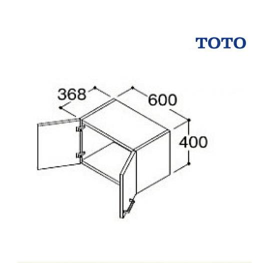 洗面化粧台 Vシリーズ ウォールキャビネット 間口600 TOTO [LWPB060ANA2] 2枚扉 メーカー直送 超PayPay祭
