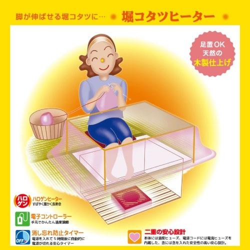 取替用堀りこたつヒーター コンパクト 手元電子コントローラー [MH