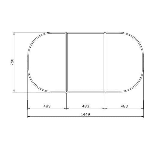 システムバス 風呂フタ 3枚組 10191975 タカラスタンダード [MR-16W