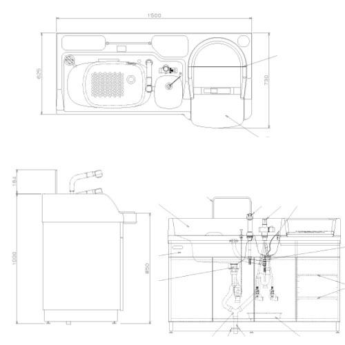 システムユニット Combi 沐浴ユニットMU22 コンビウィズ [MU22] 沐浴・着替え・おむつ替え 収納ホース 保育室 法人様限定 メーカー直送 |  | 02