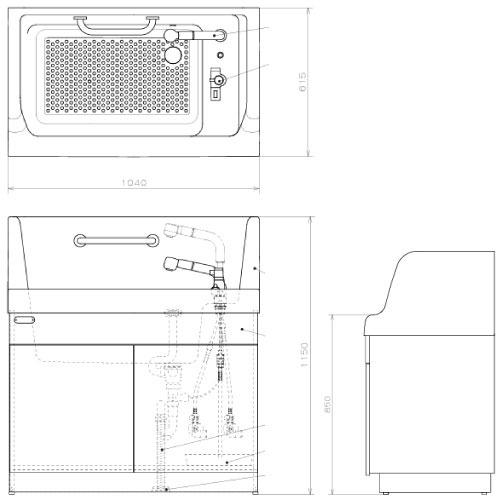 システムユニット Combi コンパクト沐浴ユニットMU31 コンビウィズ [MU31] シンクバス 幅広い月齢に対応 収納ホース 保育室 法人様限定 メーカー直送 |  | 02