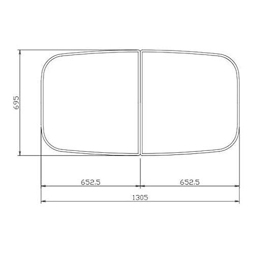 システムバス 風呂フタ 2枚組 10190622 タカラスタンダード [M-UCB16W] 奥行き695mm×幅1305mm エメロード エメロード2 エメロード3の1616・1620サイズ |  | 01