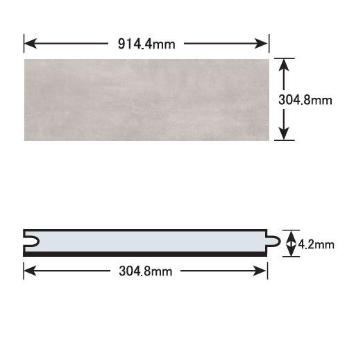 フローリング オーフロア OFLOOR MONOTONE 10枚入(2.78m2) 304.8×914.4mm [O-72] シェイド LL45直貼り防音フロアに重ね貼り ナガタ NAGATA メーカー直送 |  | 01