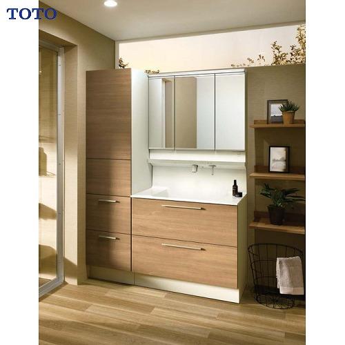 TOTO 洗面化粧台 オクターブ間口1350mm 三面鏡 ワイドLED照明 セット